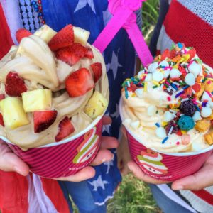 Menchie's froyo franchise - two full cups of froyo