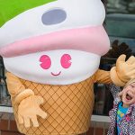 A girl posing with Menchie